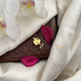 Vriksham Floral Jadau Kundan Nath-White-Pearls-J3015